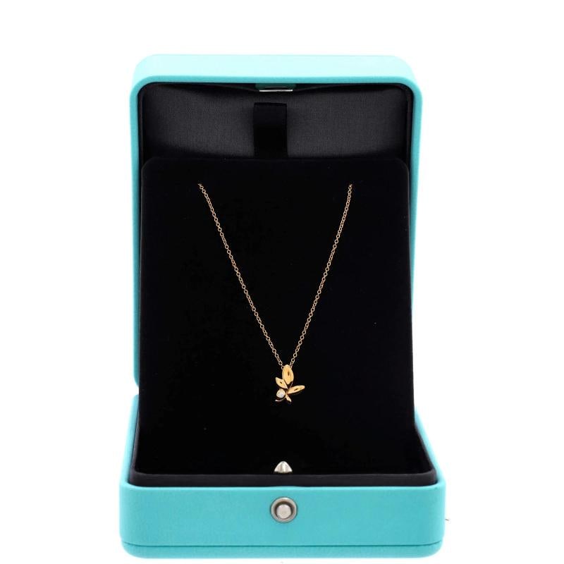 Tiffany & Co. Paloma Picasso Olive Leaf Pendant Necklace 18K Yellow Gold - 2