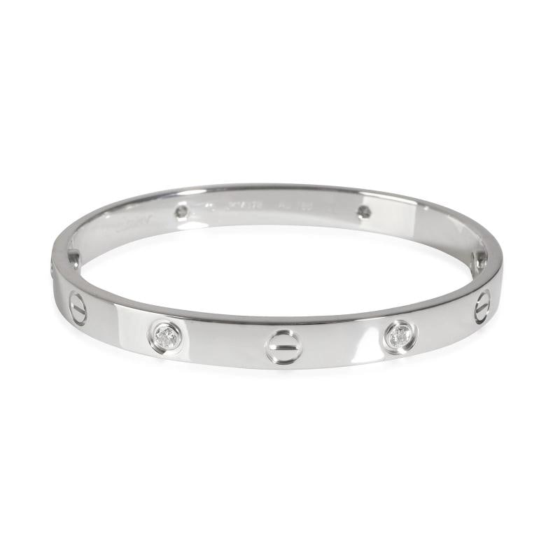 Cartier White Gold Diamond Love Bracelet (1 of 4)