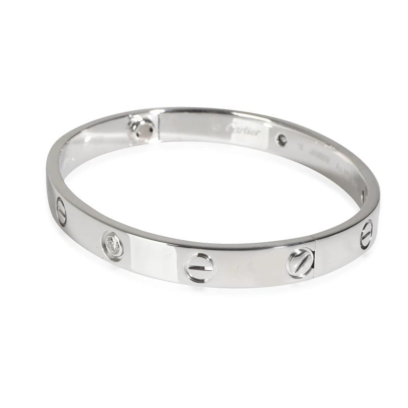 Cartier White Gold Diamond Love Bracelet - 2