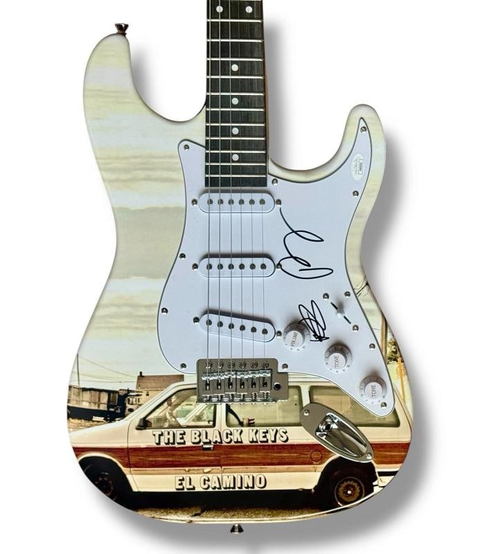 The Black Keys Signed Guitar Custom 1/1 Graphics JSA COA Dan Auerbach, Carney