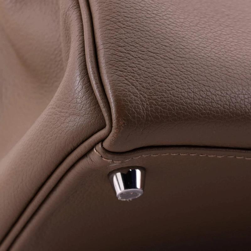 Hermes Kelly Handbag Brown Evercolor with Palladium Hardware 28 - 8