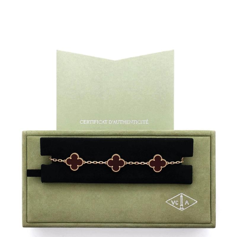Van Cleef & Arpels Vintage Alhambra 5 Motifs Bracelet 18K Yellow Gold - 2