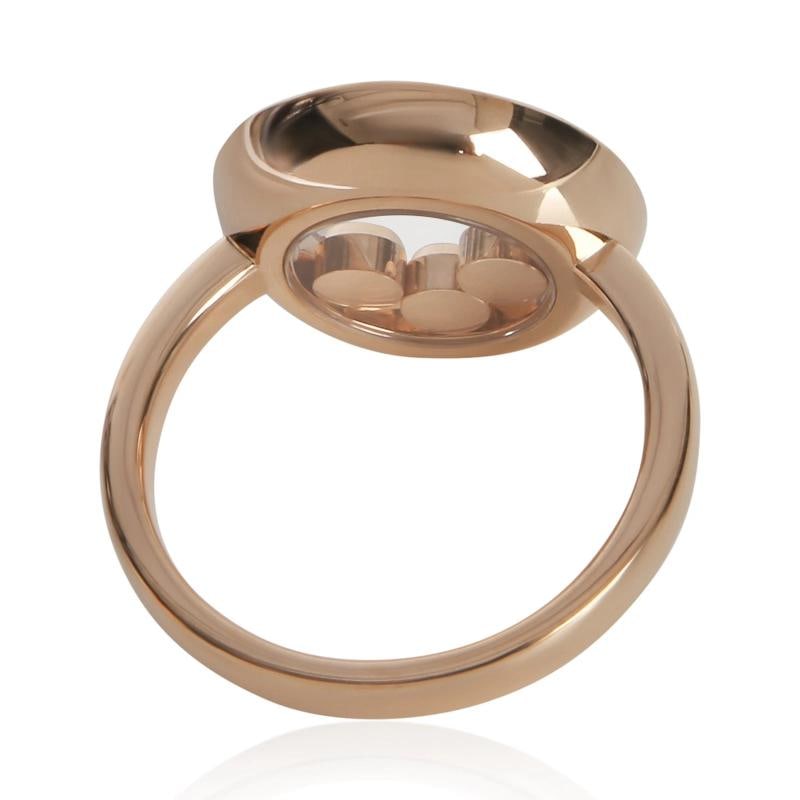 Chopard Rose Gold Sapphire and Diamond Happy Diamond Ring - 3