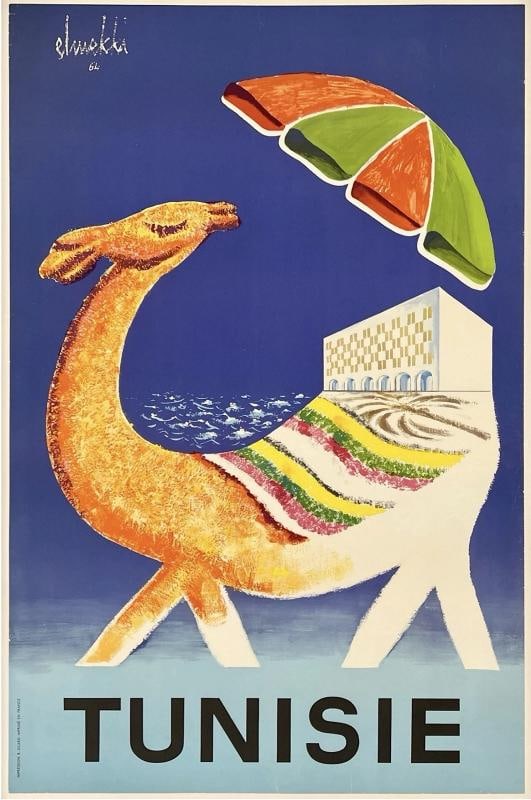 Original Vintage Poster TUNISIE Tunisia Travel Tourism North Africa Camel LINEN: Condition: Used,Type: Poster,Listed By: Dealer or Reseller,Year of Production: 1950s,Width (Inches): 25.6",Height (Inches): 39.2",Style: Vintage,Features: Travel Poster,Original/Licensed Reprint:
