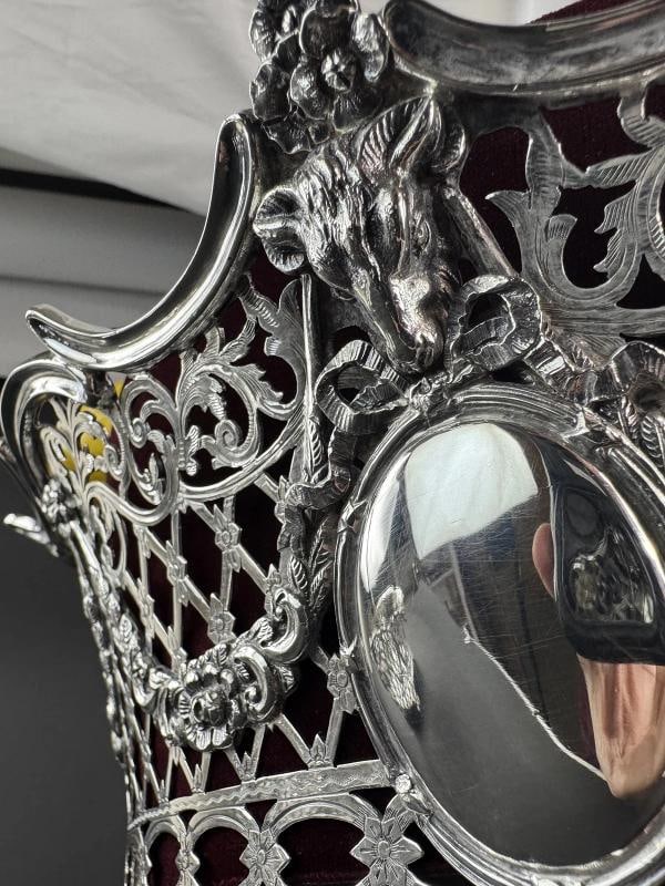 4 Ornate 1893 English Sterling Silver Openwork Baskets from Vanderbilt Estate - 6