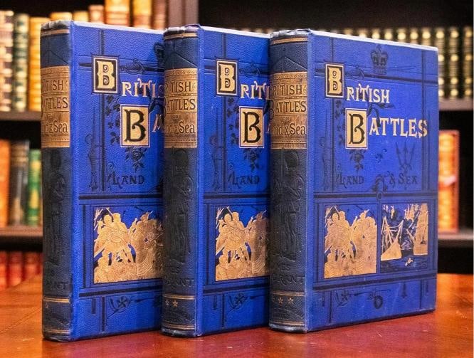 James Grant / 1891 British Battles On Land & Sea Knights Templar American - 2