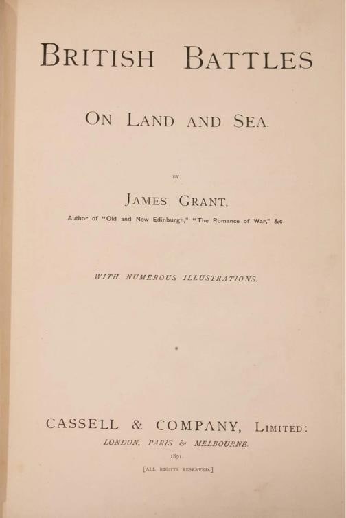 James Grant / 1891 British Battles On Land & Sea Knights Templar American - 3