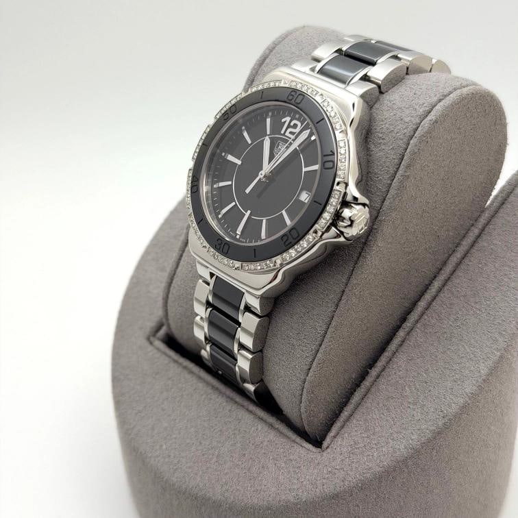 TAG Heuer Formula 1 WAH1212 37mm Black Dial Diamond Bezel Stainless Quartz - 2