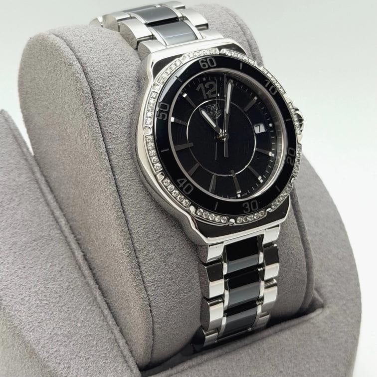 TAG Heuer Formula 1 WAH1212 37mm Black Dial Diamond Bezel Stainless Quartz - 3