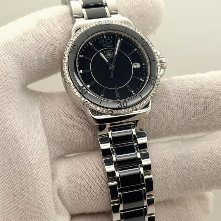 TAG Heuer Formula 1 WAH1212 37mm Black Dial Diamond Bezel Stainless Quartz - 7