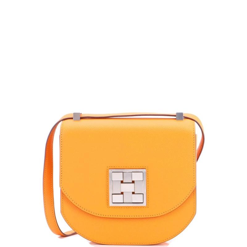Hermes Mosaique au 24 Bag Epsom 17: Condition: Pre-owned - Excellent,Brand: Hermes,Exterior Material: Leather,Style: Cross Body Bags,Exterior Color: Orange,Department: Women,Size: 17 Condition: Great. Exterior: minor edge wear, minor