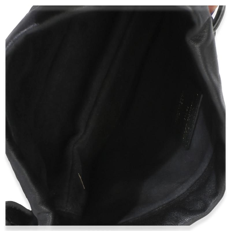 Christian Dior Black Lambskin Cannage Lady Dior Milly Mini Drawstring Bag - 5