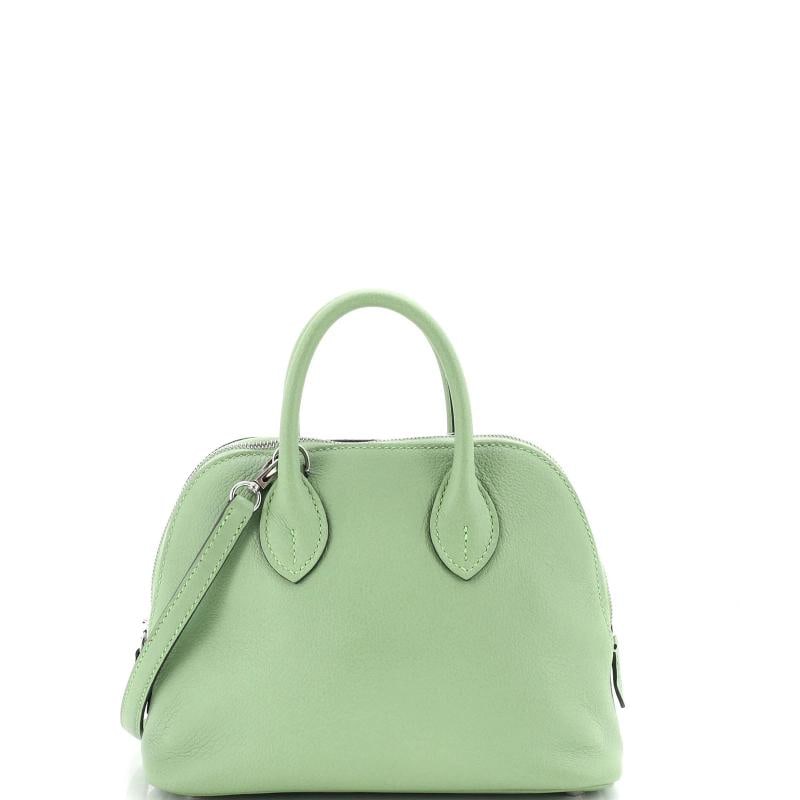 Hermes Bolide 1923 Bag Evercolor Mini: Condition: Pre-owned - Excellent,Brand: Hermes,Exterior Material: Leather,Style: Cross Body Bags,Exterior Color: Green,Department: Women,Size: Mini,Accessories: Dust Bag, With Strap Condition: Great. 