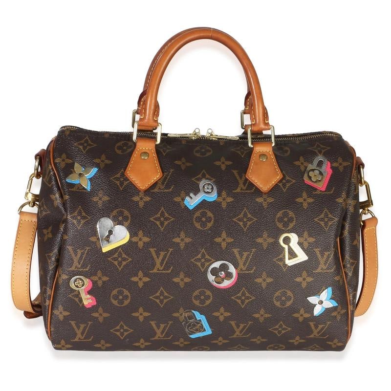 Louis Vuitton Monogram Canvas Love Lock Speedy Bandouliere 30: Condition: Pre-owned - Good,Dimensions: 12 x 8.5 x 6.75,Handbag Accessories: Lock;Removable Strap,Bag Width: 12 in,Bag Depth: 6.75 in,Bag Height: 8.5 in,Department: Unisex,Style: Shoulder Bag;Top