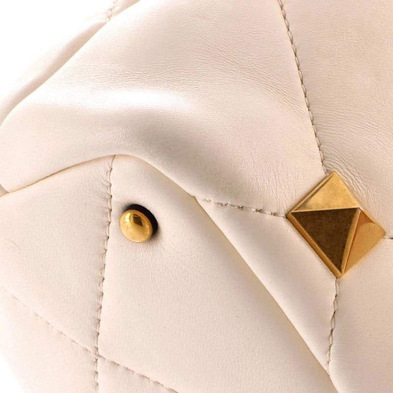 Valentino Garavani Roman Stud Top Handle Bag Quilted Leather Small - 6