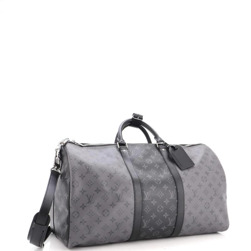 Louis Vuitton Keepall Bandouliere Bag Reverse Monogram Eclipse Canvas 50 - 2