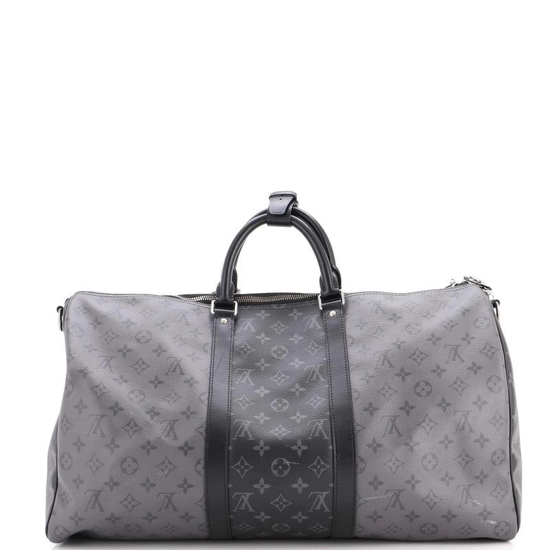 Louis Vuitton Keepall Bandouliere Bag Reverse Monogram Eclipse Canvas 50 - 3