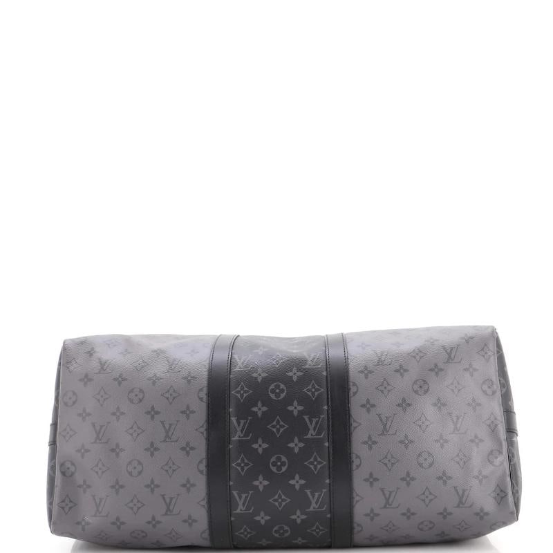 Louis Vuitton Keepall Bandouliere Bag Reverse Monogram Eclipse Canvas 50 - 4