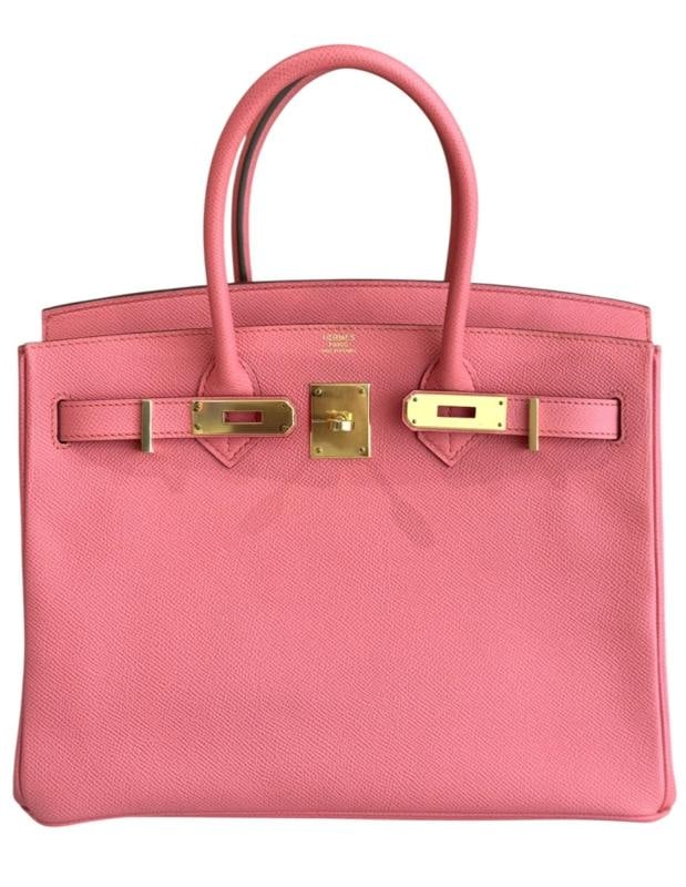 Hermes Birkin 30 Flamingo Pink Epsom Leather Gold Hardware Handbag RARE - 3