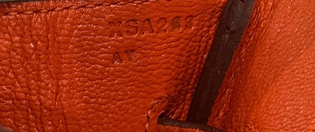 Hermes Birkin 30 Ostrich Tangerine Orange Leather Palladium Hardware RARE - 9