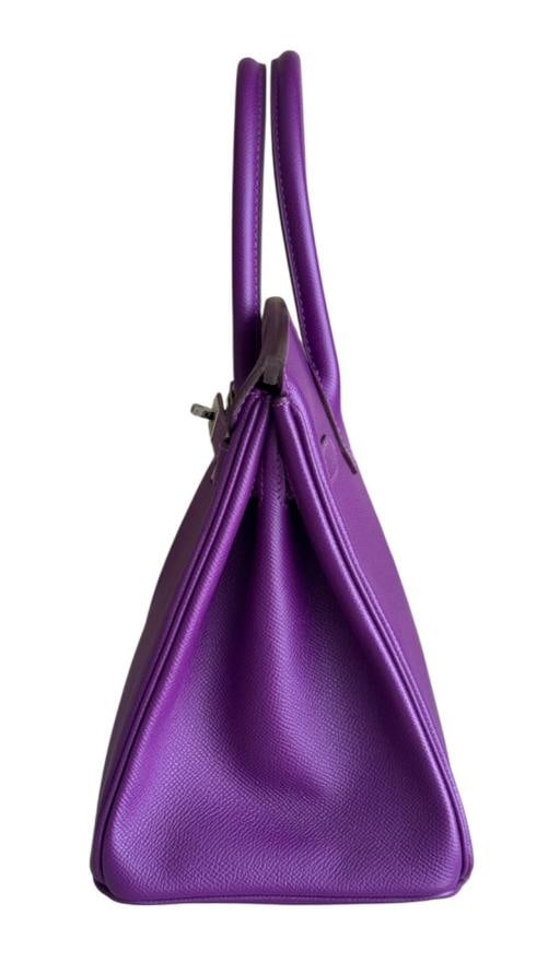 Hermes Birkin 30 Anemone Purple Epsom Leather Palladium Hardware - 7