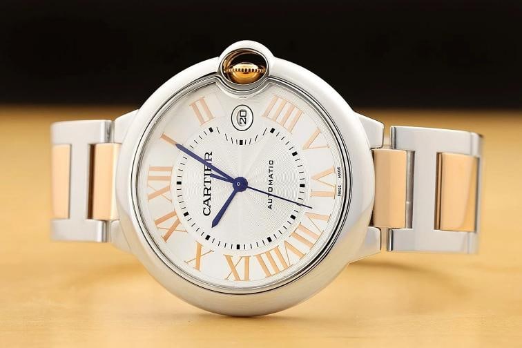 CARTIER BALLON BLEU 42MM W6920095 ROMAN 18K ROSE GOLD STAINLESS STEEL WATCH - 3