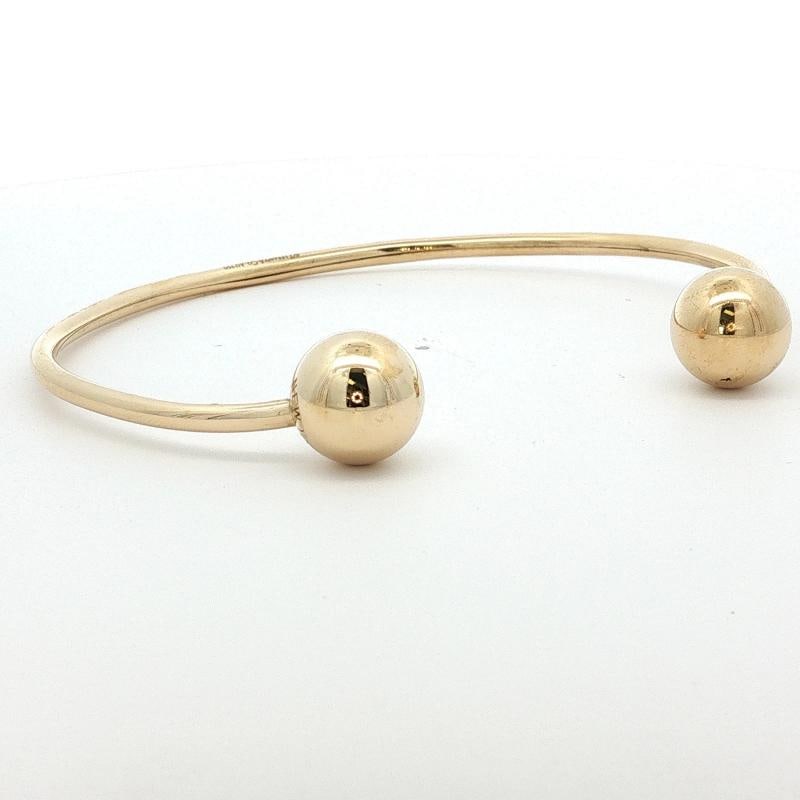 Tiffany & Co. 18K Yellow Gold HardWear Ball Wire Cuff Bracelet: The bracelet is signed by Tiffany & Co, NO BOX OR PAPERS. Condition: Pre-owned - Good,Antique: No,Occasion: Anniversary,Signed: Yes,Color: Gold,Sizable: No,Main Stone Color: Gold,Metal: Yellow