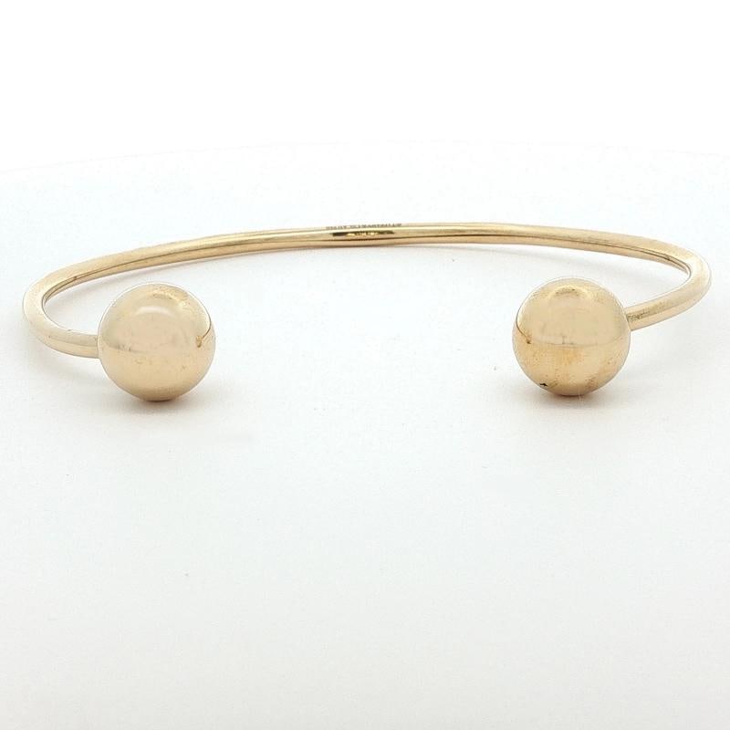 Tiffany & Co. 18K Yellow Gold HardWear Ball Wire Cuff Bracelet - 3