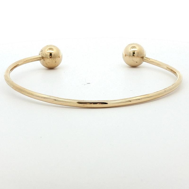 Tiffany & Co. 18K Yellow Gold HardWear Ball Wire Cuff Bracelet - 4
