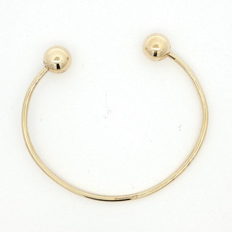 Tiffany & Co. 18K Yellow Gold HardWear Ball Wire Cuff Bracelet - 7