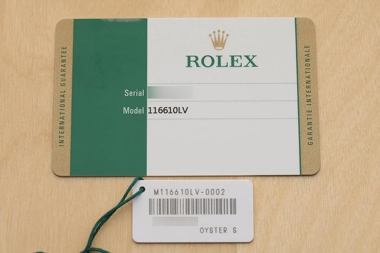 2016 CARD ROLEX MENS SUBMARINER DATE 40MM 116610LV HULK GREEN STEEL OYSTER WATCH - 6