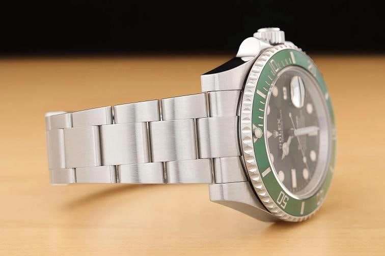 2016 CARD ROLEX MENS SUBMARINER DATE 40MM 116610LV HULK GREEN STEEL OYSTER WATCH - 8
