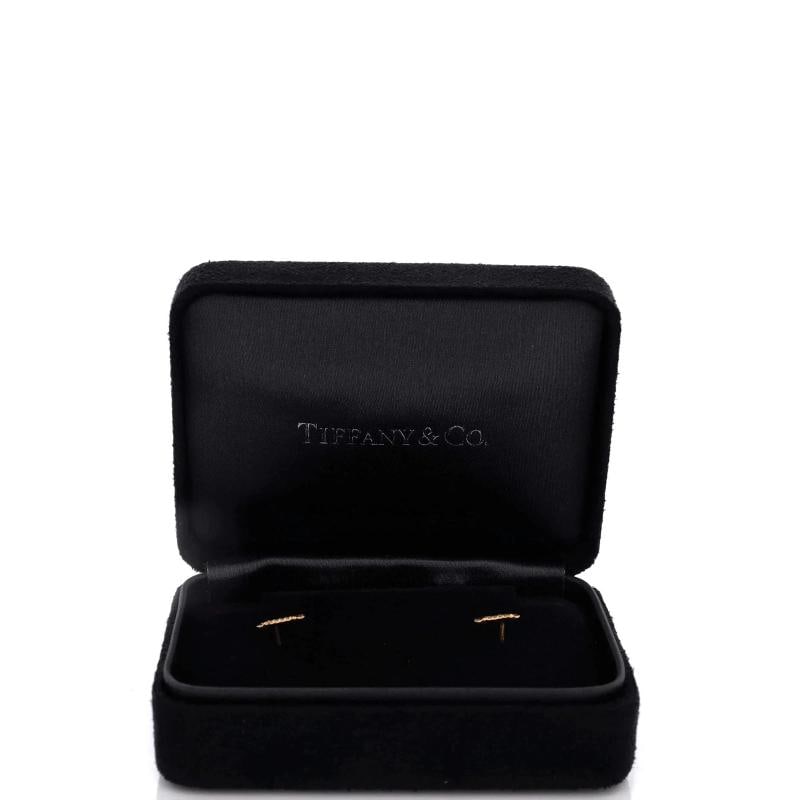Tiffany & Co. Fleur de Lis Key Bar Earrings 18K Rose Gold and Diamonds - 2