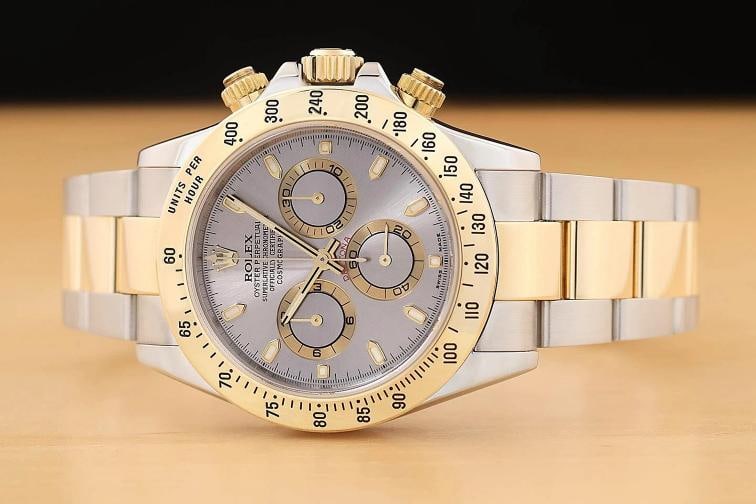 2003 PAPER ROLEX DAYTONA COSMOGRAPH 116523 GRAY 18K GOLD STEEL 40MM WATCH - 3