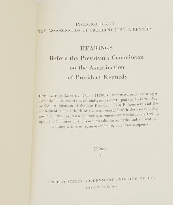 THE WARREN REPORT ~ JFK ASSASSINATION 26 Volumes First Edition 1964 1st Kennedy - 2