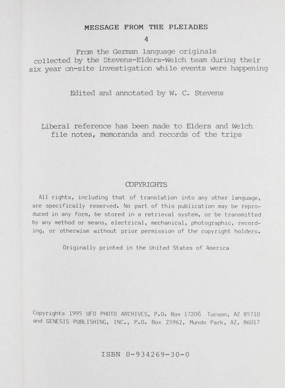 Message from the Pleiades: The Contact Notes of Eduard Billy Meier UFO 1st 1988 - 12