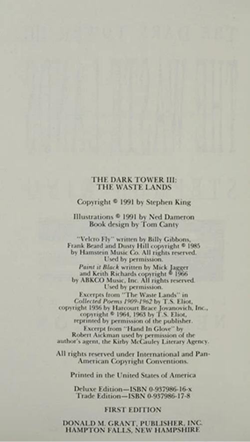 Dark Tower III The Waste Lands ~ STEPHEN KING Signed Limited First Edition 1991 - 10