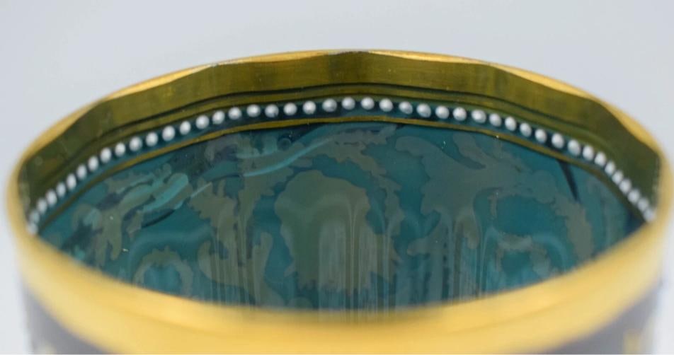 Museum Quality Moser hand Painted Tumbler w/Gold Gilt, Cherubs & Flowers, C1900 - 5