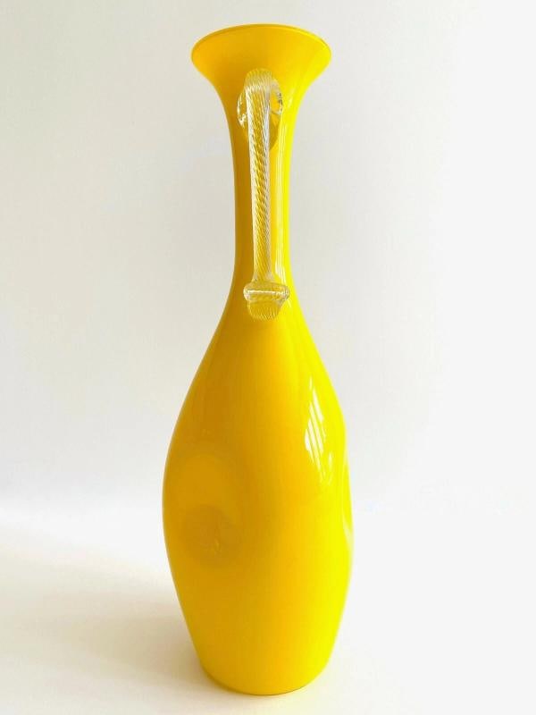 MID CENTURY MODERN EMPOLI ITALY ART GLASS VASE - 10