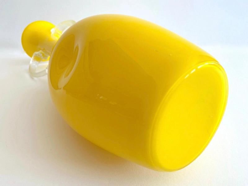 MID CENTURY MODERN EMPOLI ITALY ART GLASS VASE - 12
