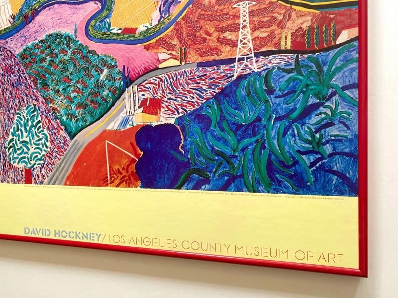 DAVID HOCKNEY RARE 1980 COLLOTYPE PRINT FRAMED MUSEUM POSTER~(38 1/4 1/4" W X 17" H X 1" D) - 11