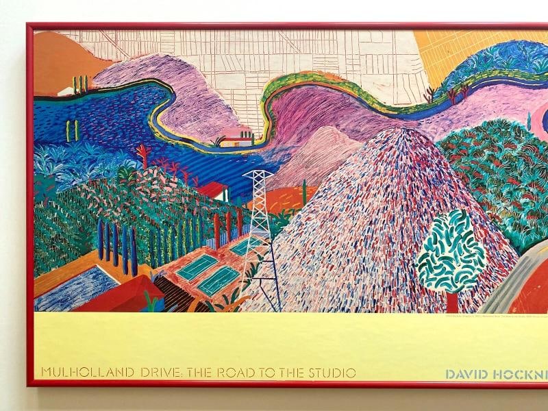 DAVID HOCKNEY RARE 1980 COLLOTYPE PRINT FRAMED MUSEUM POSTER~(38 1/4 1/4" W X 17" H X 1" D) - 2