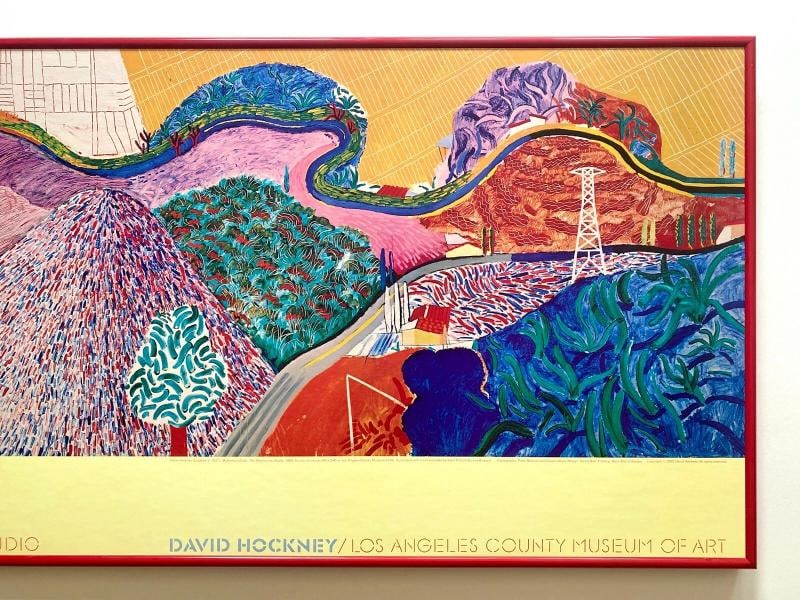 DAVID HOCKNEY RARE 1980 COLLOTYPE PRINT FRAMED MUSEUM POSTER~(38 1/4 1/4" W X 17" H X 1" D) - 3