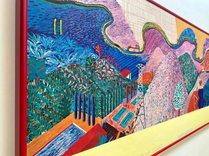 DAVID HOCKNEY RARE 1980 COLLOTYPE PRINT FRAMED MUSEUM POSTER~(38 1/4 1/4" W X 17" H X 1" D) - 5