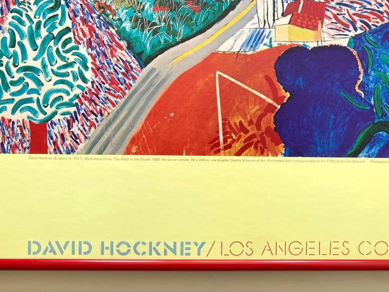 DAVID HOCKNEY RARE 1980 COLLOTYPE PRINT FRAMED MUSEUM POSTER~(38 1/4 1/4" W X 17" H X 1" D) - 8