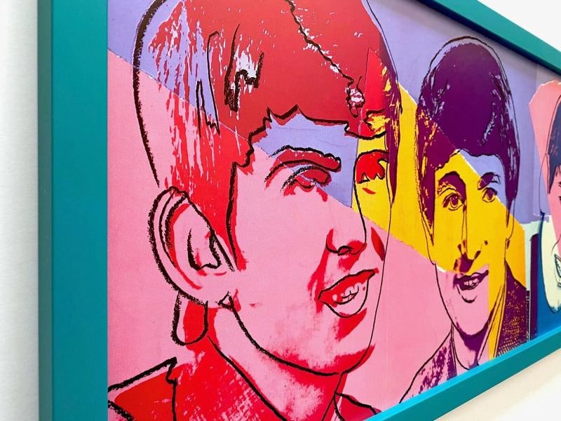 ANDY WARHOL RARE 1980 1ST ED THE BEATLES LITHOGRAPH PRINT POP ART POSTER FRAMED ~(37" W X 13 3/4" H - 4