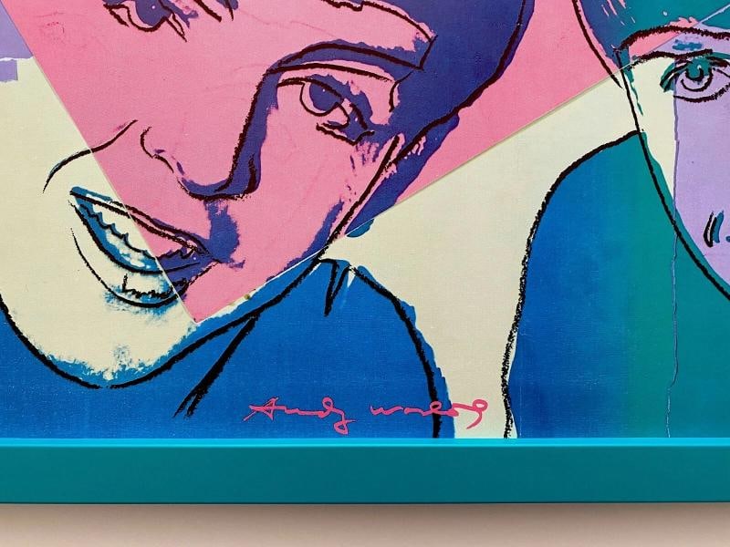 ANDY WARHOL RARE 1980 1ST ED THE BEATLES LITHOGRAPH PRINT POP ART POSTER FRAMED ~(37" W X 13 3/4" H - 8