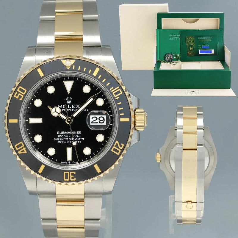 2023 NEW PAPERS Rolex 126613LN Submariner 41mm Black Two Tone Gold Steel Watch: Condition: Pre-owned - Excellent,Brand: Rolex,Department: Unisex Adults,Type: Wristwatch,Model: Submariner,Reference Number: 126613LN,With Original Box/Packaging: Yes,With Papers: Original,Customized: