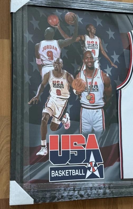 Michael Jordan Signed 1992 Team USA Dream Team Olympics Jersey Framed JSA COA - 5