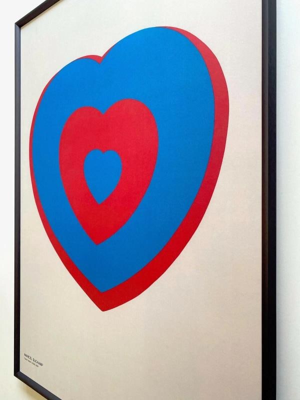 MARCEL DUCHAMP LITHOGRAPH PRINT FRAMED MODERNIST POSTER " COEUR VOLANT " 1936 - 10